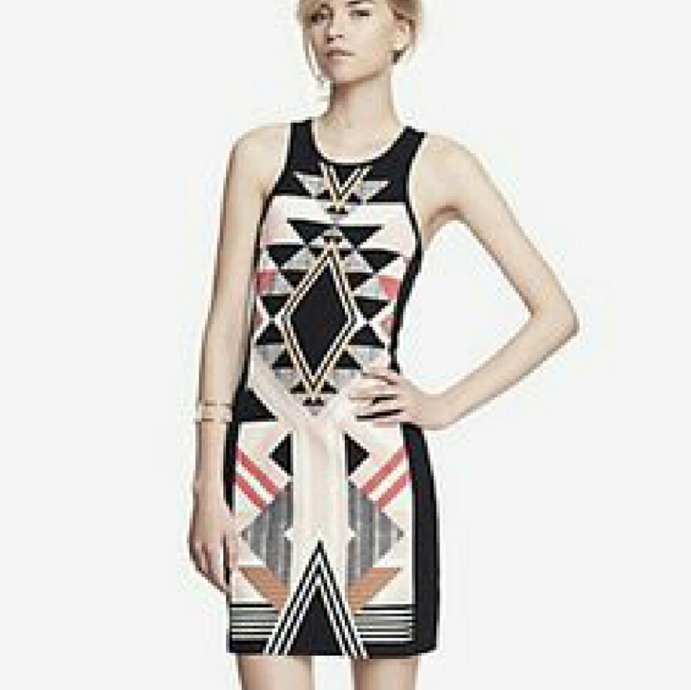 Express Aztec Print Dress
